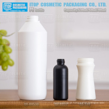60ml, 80ml, 530ml hdpe matt do revestimento plástico reciclável cor personalizado pescoço padrão tamanho redondo frasco do pe